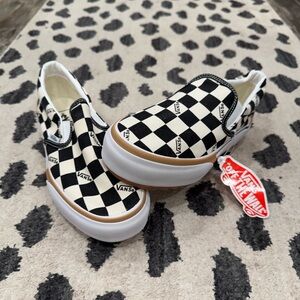 Vans Women’s Platform Black and White Checkerboard Sneakers